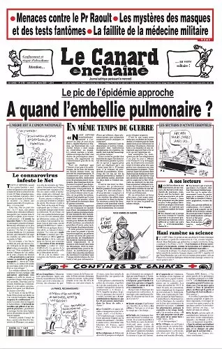 Le canard enchaîné N° 5185 du Mercredi 25 mars 2020